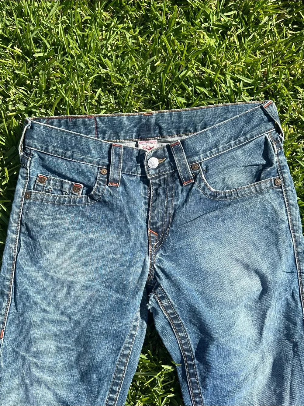 True Religion Men's Light Blue Relaxed Bobby Straight Jeans Size 31